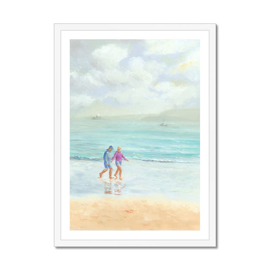 A Walk on the Wharf St Ives Fine Art Print - lorrainefield