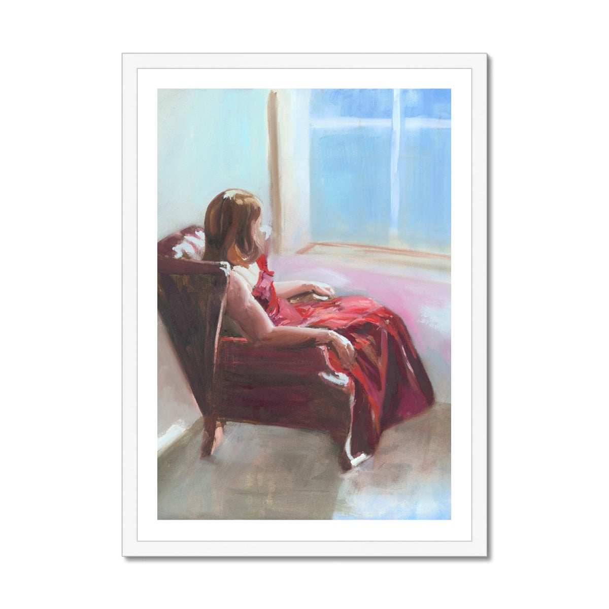 Lady in a red dress Fine Art Print - lorrainefield