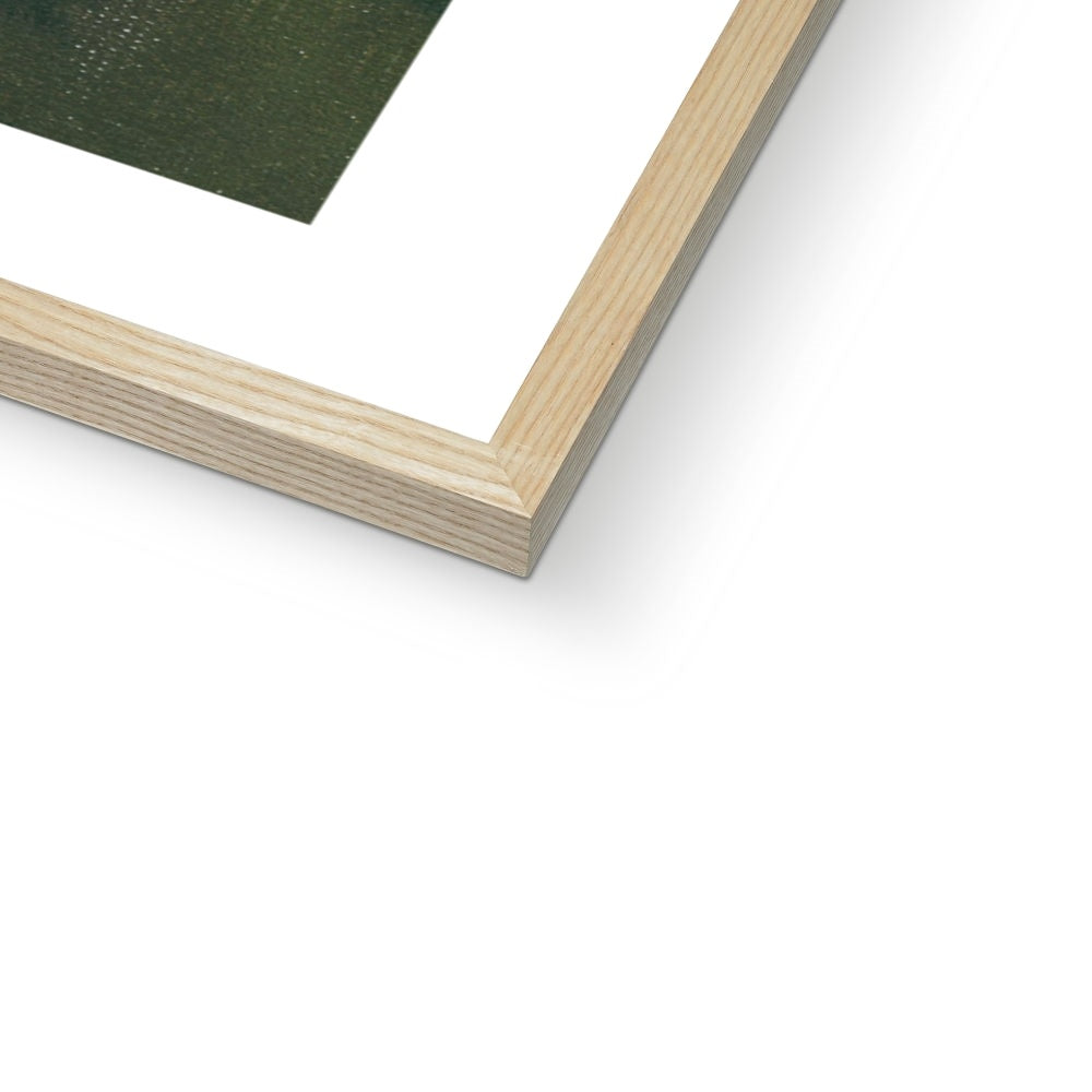 Bee Art Print close up of natural frame option