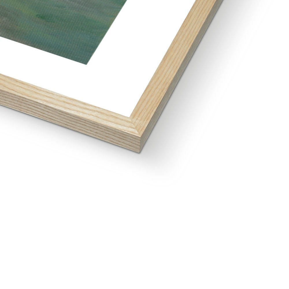 Deer art print with close up of natural frame option