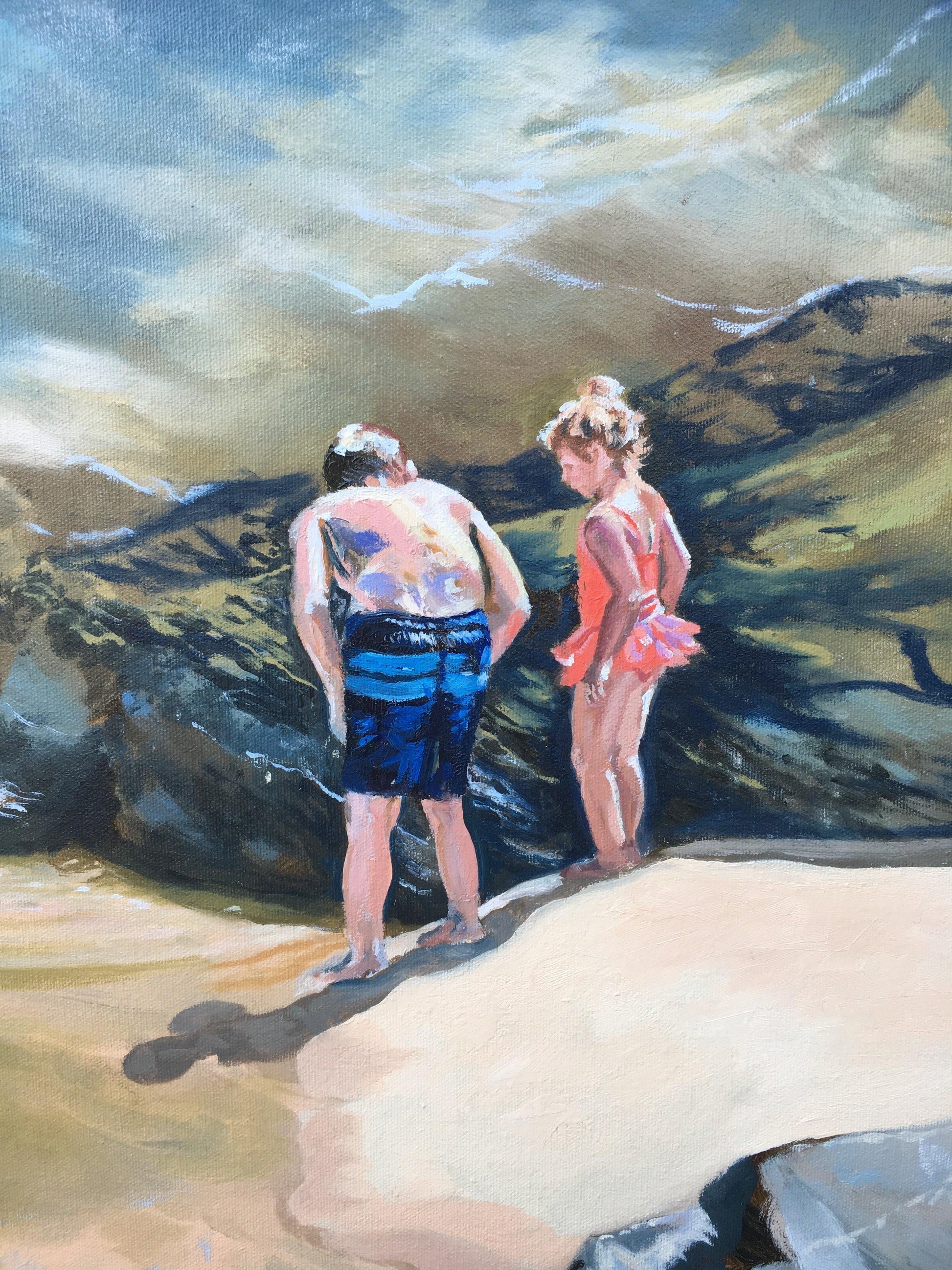 St Agnes beach painting