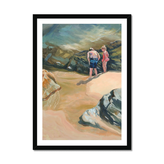 Rockpool Explorers St Agnes Fine Art Print - lorrainefield