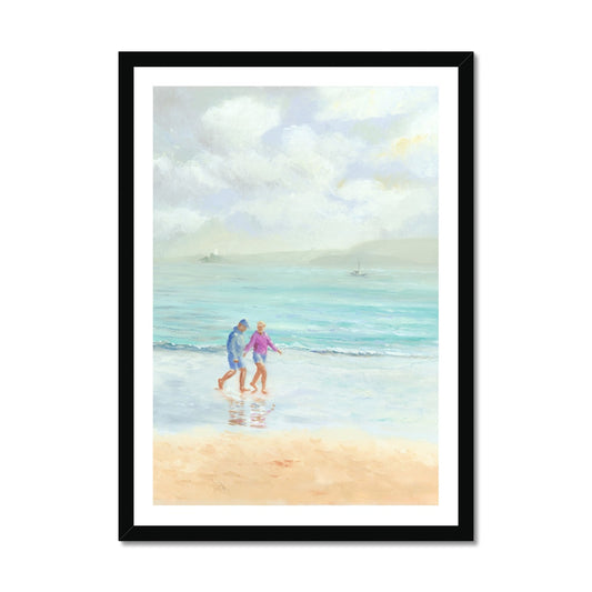 A Walk on the Wharf St Ives Fine Art Print - lorrainefield