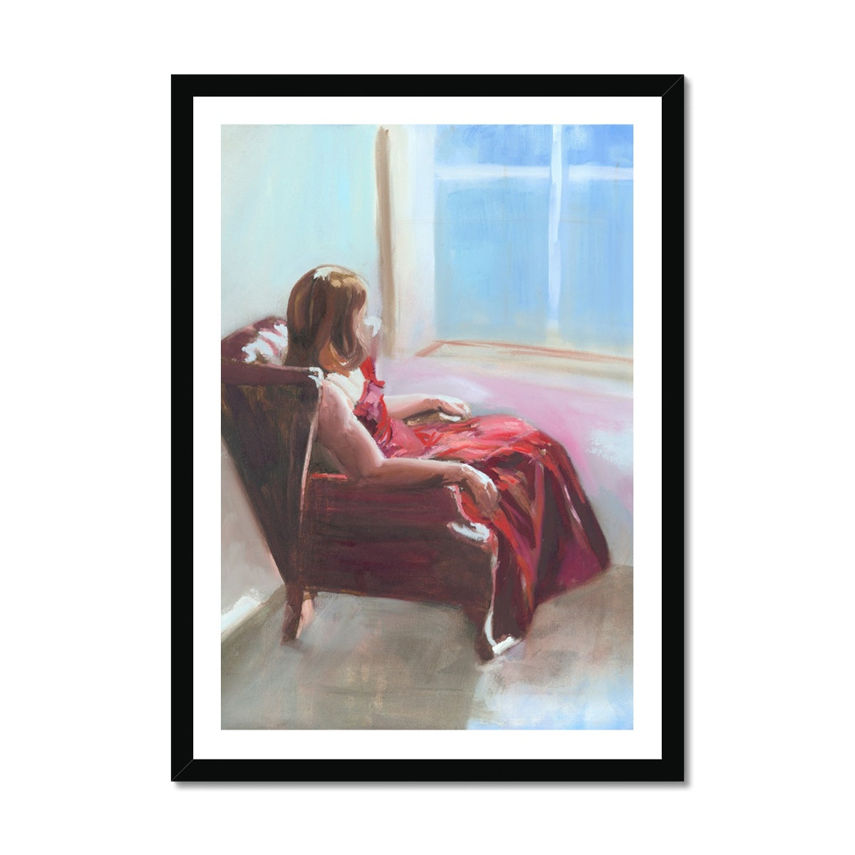 Lady in a red dress Fine Art Print - lorrainefield