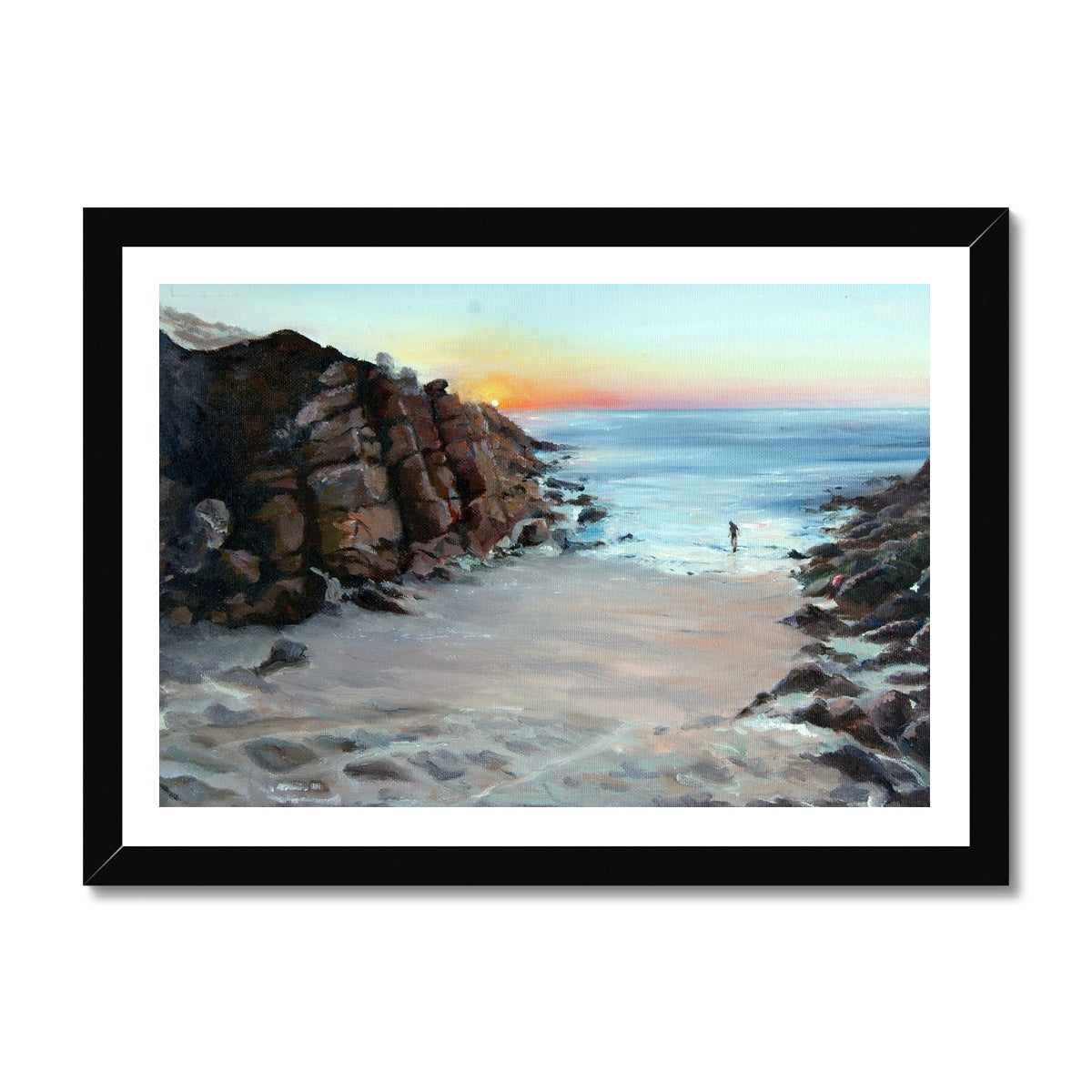 Sea swim Cornwall - Porthgwarra  Fine Art Print - lorrainefield