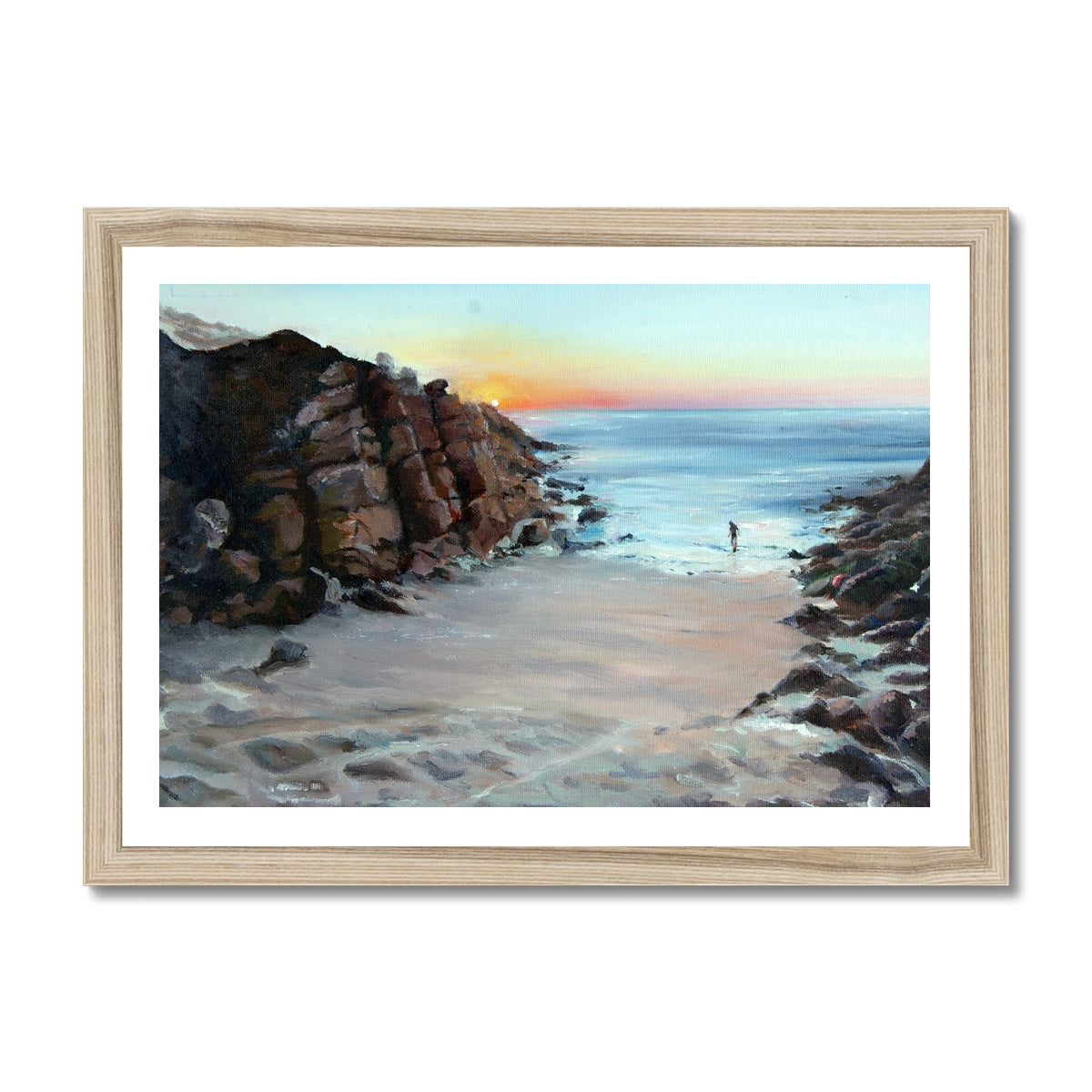 Sunrise Swim - Porthgwarra  Fine Art Print - lorrainefield